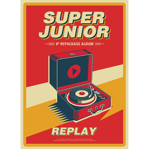 슈퍼주니어 (SuperJunior) / 8집 - Replay (Repackage/포토카드포함/프로모션)